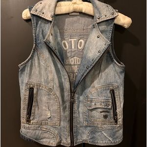 Harley-Davidson Light Blue Denim Vest